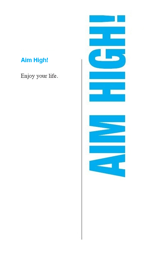 Aim High!